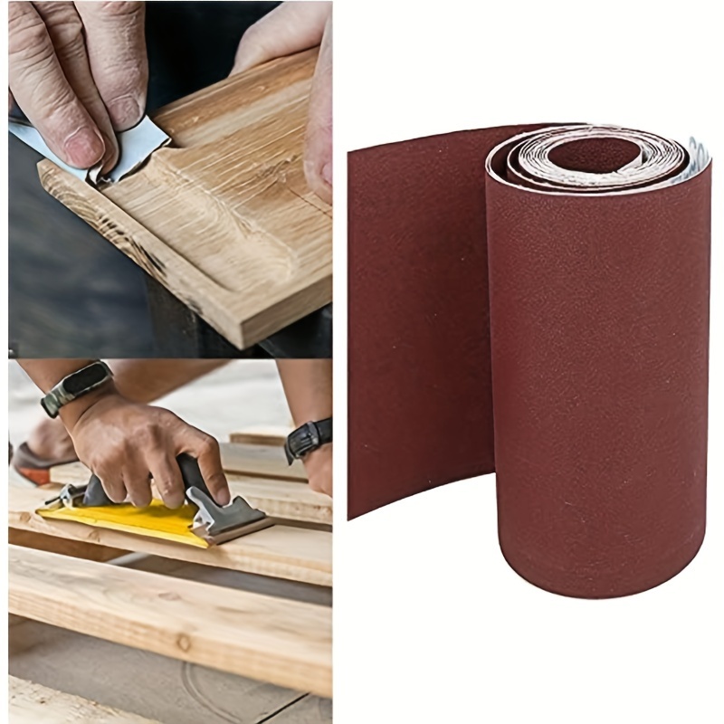 

Abrasive Sandpaper Roll, Hand Tearable Emery Cloth For Metal, Glass, Automotive, And Woodworking - 9.5cm Width, 1m Length, Durable Paper Material