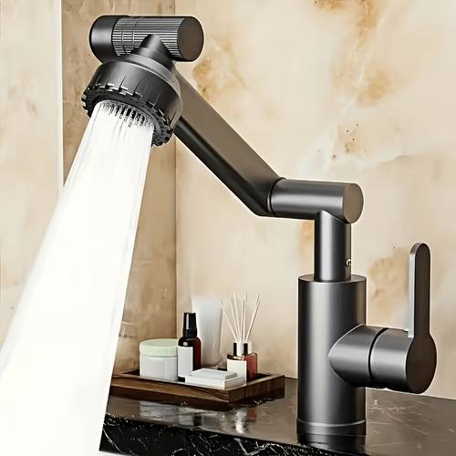item picture modern swivel faucet hot cold water 1080 rotating adjustable spray head with bubble water outlet to prevent splashing for bathroom kitchen sinks with two inlet pipes bathroom additions bathroom supplies