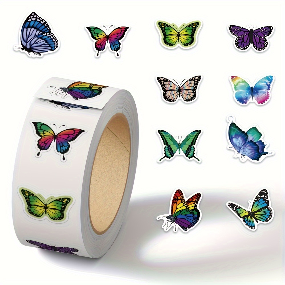TEMU 1 Roll/500 Sheets Washi Tape Roll Sticker Notebook Laptop Stationery Envelope Cup Sealing Sticker Decoration Sticker