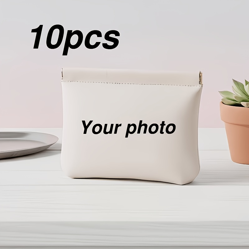 TEMU 10/20 portamonete personalizzati, materiale PU, da trasportare, ideali per shopping, feste, ornamenti per le feste, souvenir e promozioni