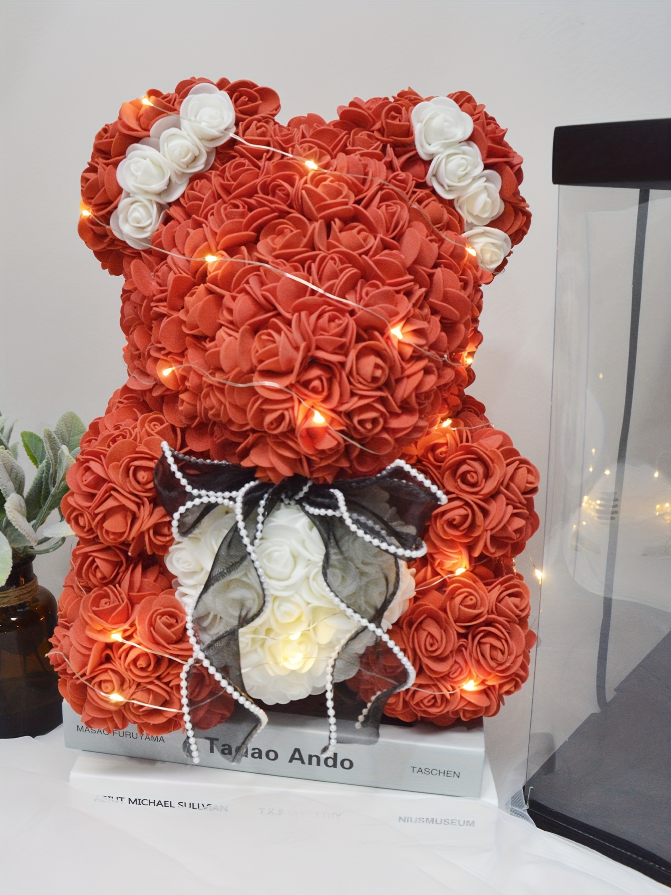 1pc artificial foam rose flower bear 13 39inch 34cm large Temu