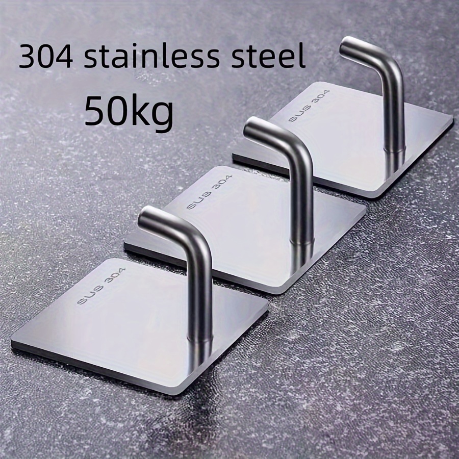 

304 Stainless Steel Kitchen Hooks: Contemporary Design, Wall-mounted, Easy Installation, Suitable For Kitchen And Bathroom Use