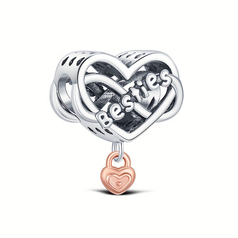 Image of 1pc New 925 Silver Plated Infinity Symbol Charm For Original Bracelets And Necklaces Exquisite Accessories For Back To Season Thanksgiving Mother's Day Valentine's Day Christmas Birthday Gifts