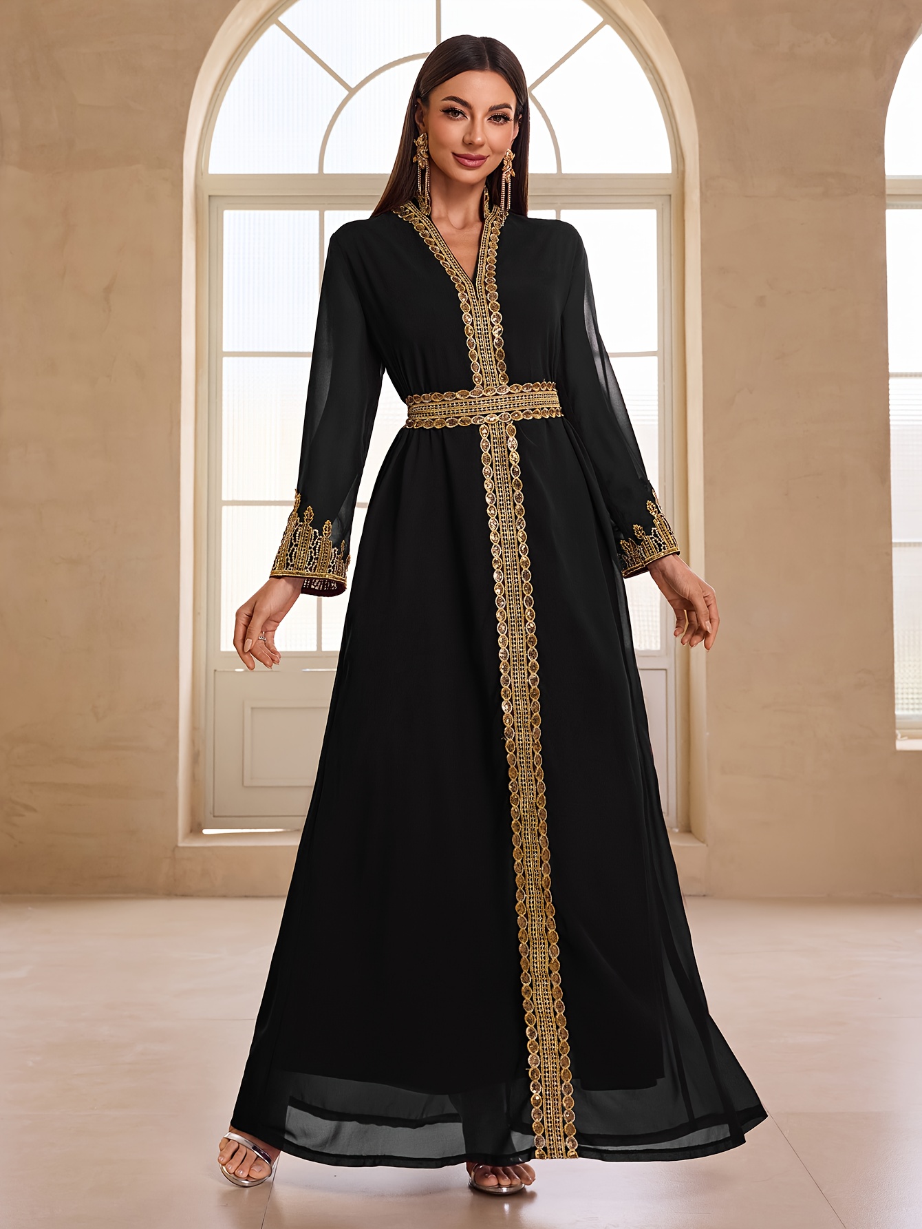 arabic style evening dress Elegant Champagne Off Shoulder Evening Gown with Arabic Style SS116 Pink / 14