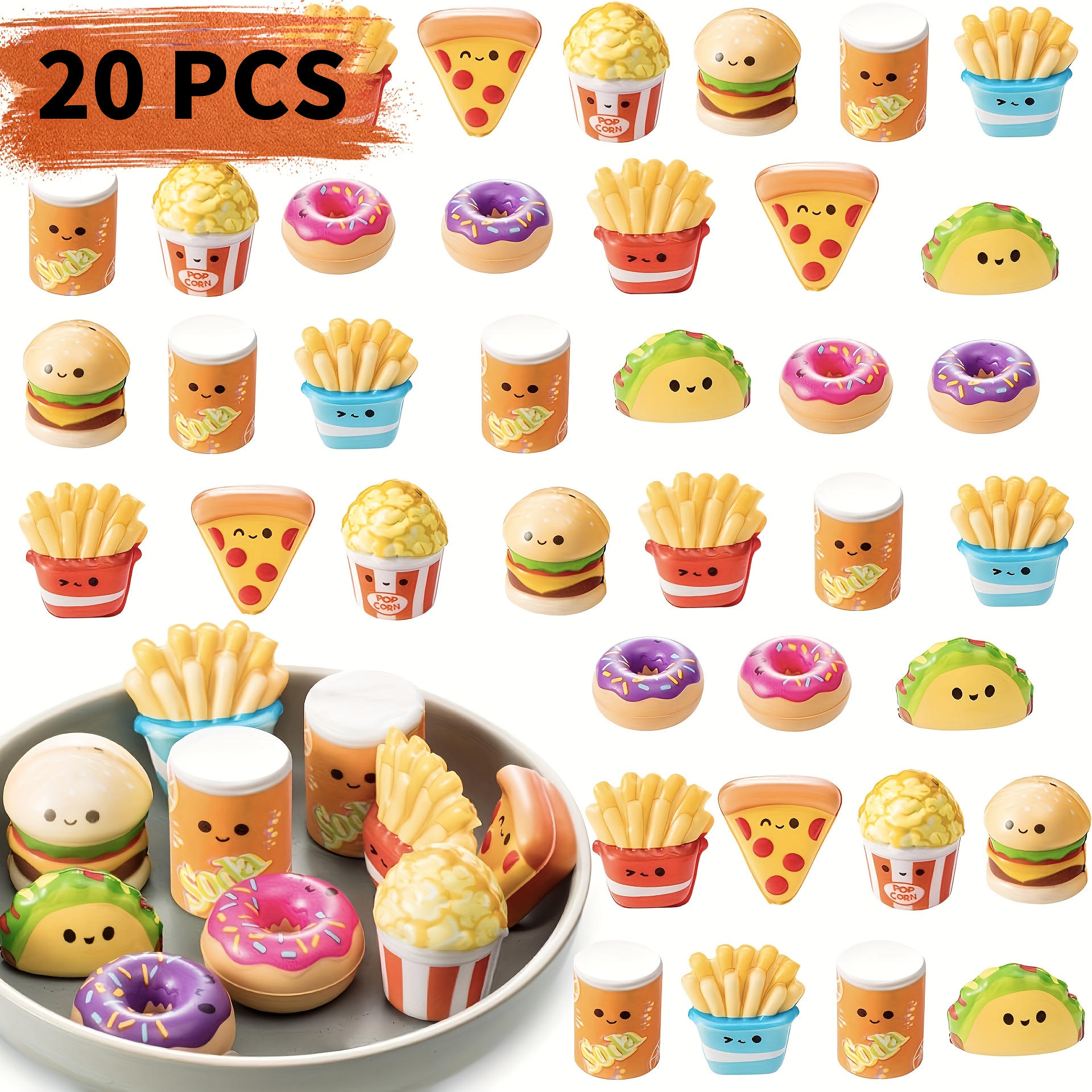 TEMU 20 Pack Mini Toys-slow-rise (individually Wrapped)small Foam Squishies 1.5-2.25" Toys For Kids, Mini Fidget Toys For Party Favors, Fillers For
