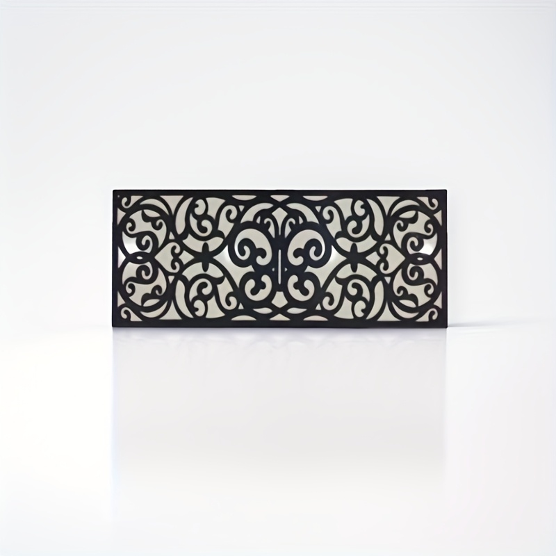 elegant black rubber non slip stair treads self     29x9 4 inches with scroll patterns for home and garden safety outdoor staircases and   0