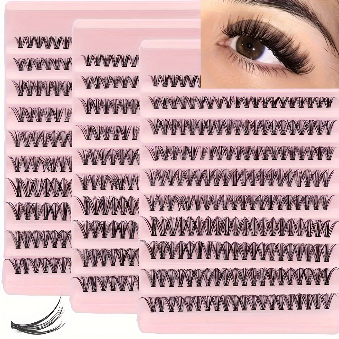 

200pcs 3d Eyelash Set - Soft, Hypoallergenic D- Lashes For Beginners & Casual Attire, , Mixed Lengths (10-18mm), Perfect Christmas Gift