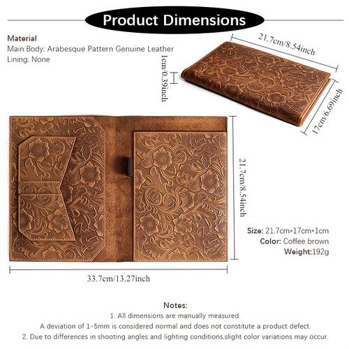 creeper pattern genuine leather journal cover handmade protective sleeve fillable notebook cover with card slots and pen holder handcrafted professional organizer bag unisex travel and work journal covers