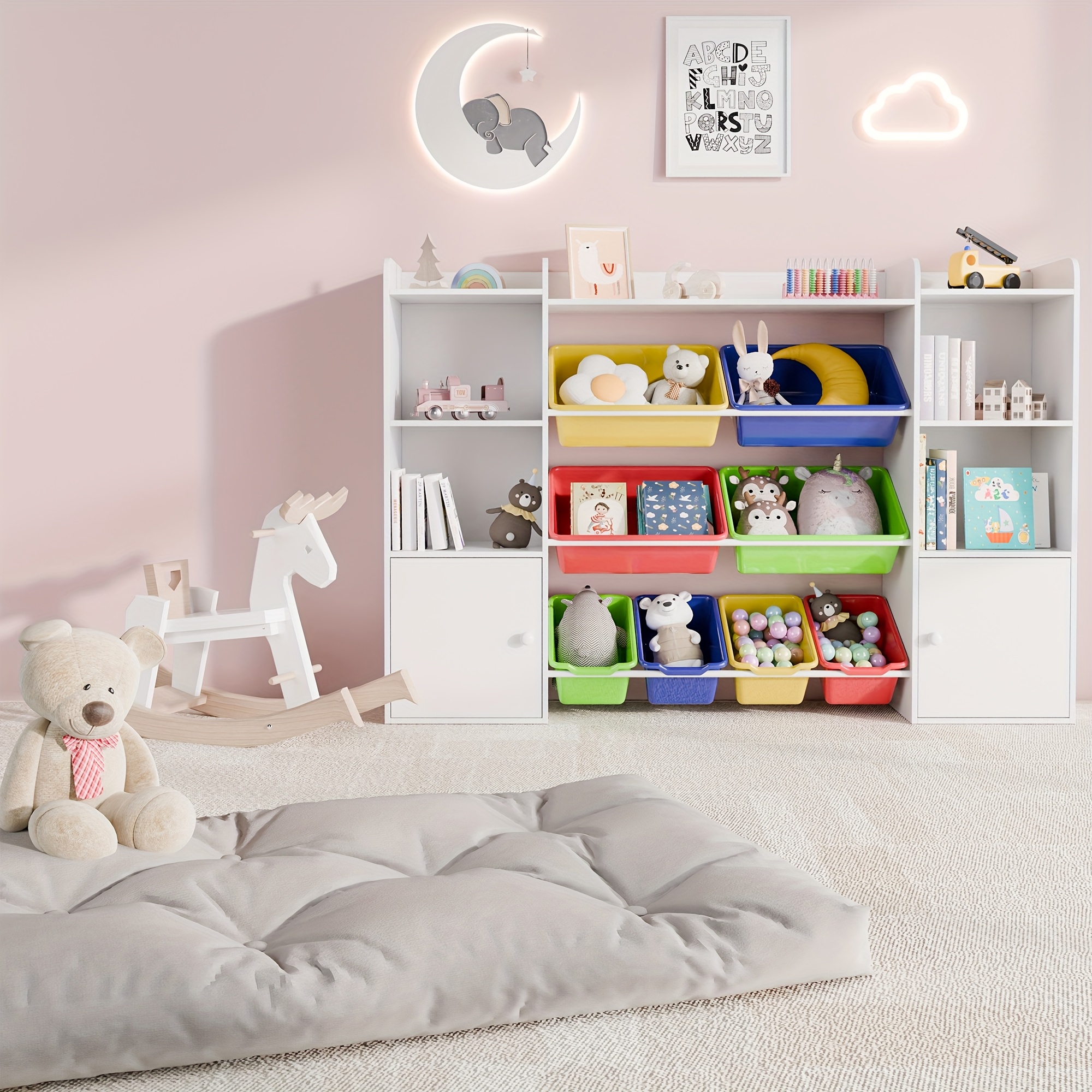 Estantería Móvil Con Ruedas De 5 Niveles - 78x37,7x14,8 Cm, Plástico Resistente, Ideal Para Libros Y Almacenaje