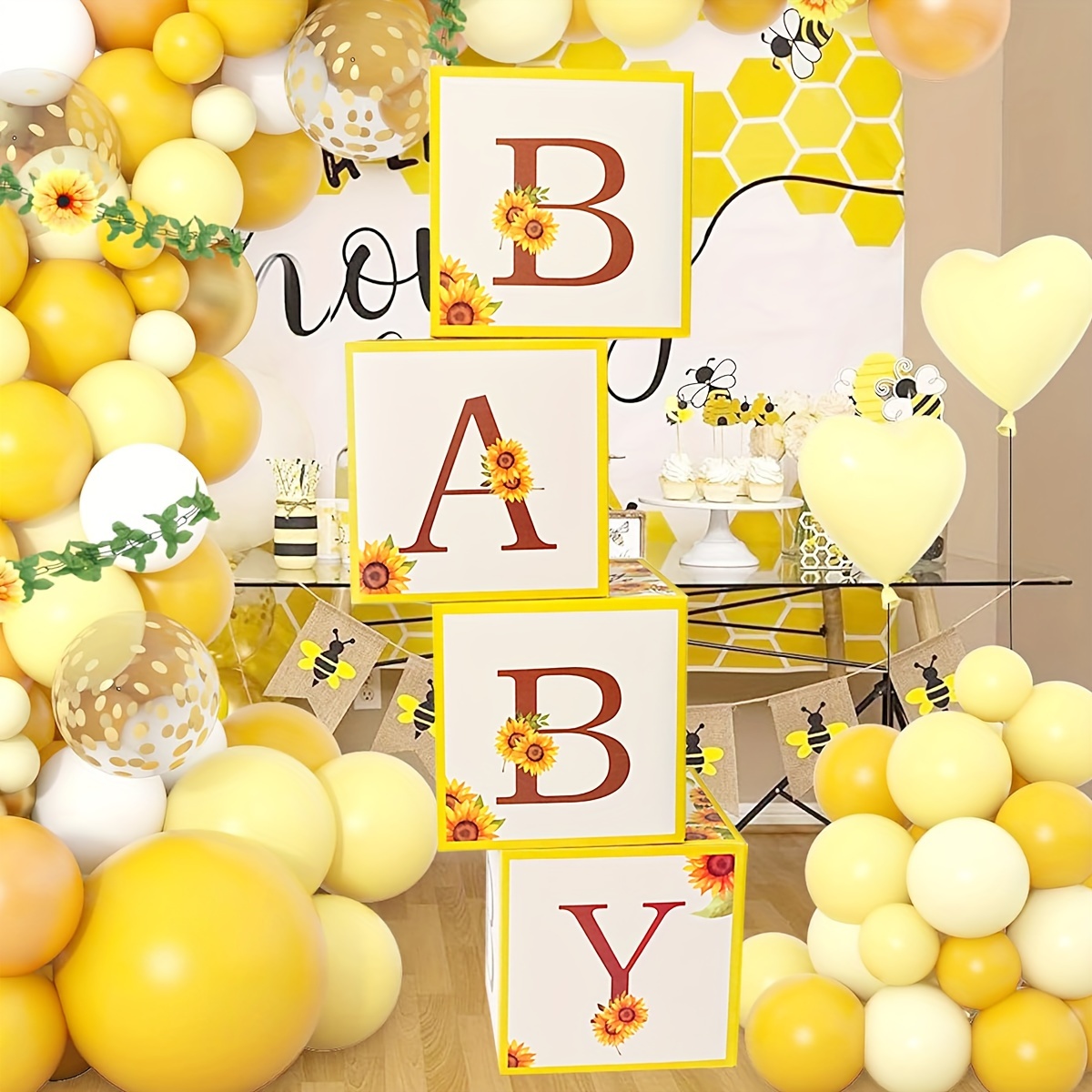 4 Piezas Cajas Bebé Cajas Baby Shower Oso Peluche - Temu