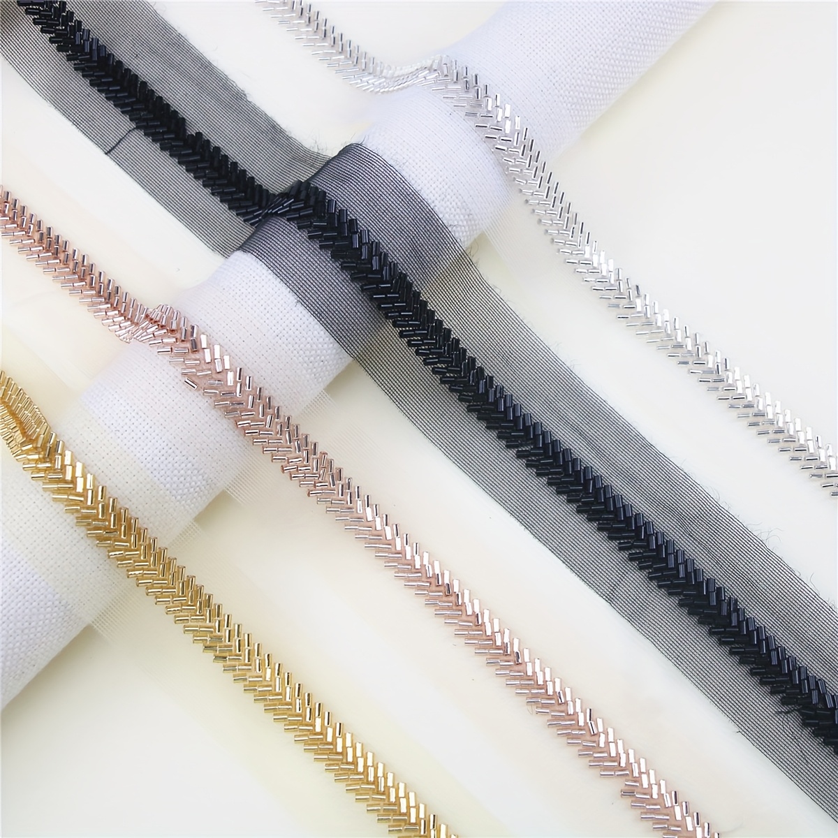 Mesh Sequin Bead Embroidery Heavy-Duty Lace for DIY Accessories