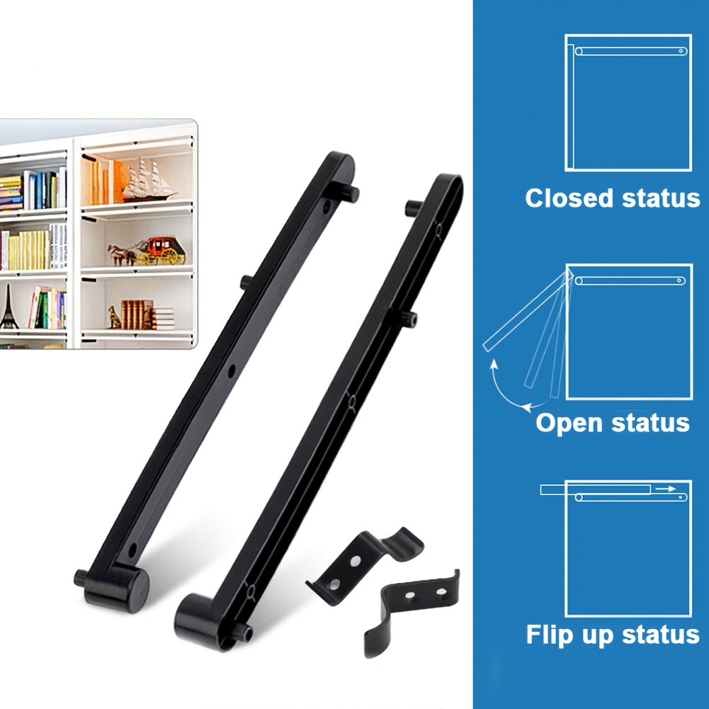 Image of 2pcs/1 Pair Of Concealed Door Rails, -opening Door Rails, Hidden Door Installation, Suitable For Kitchens, Bathrooms, Rooms, Wardrobes, Etc