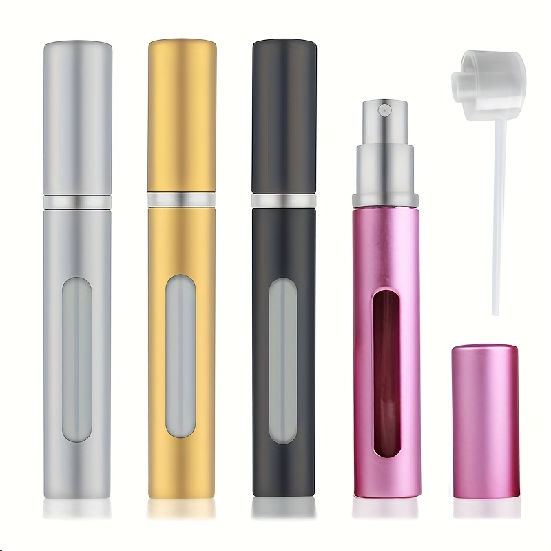E-shop 4er-Set Mini Parfüm Reiseflaschen, Nachfüllbare Parfümzerstäuber, 5 ml Sprühflaschen, , Geeignet für Reisen und Ausflüge