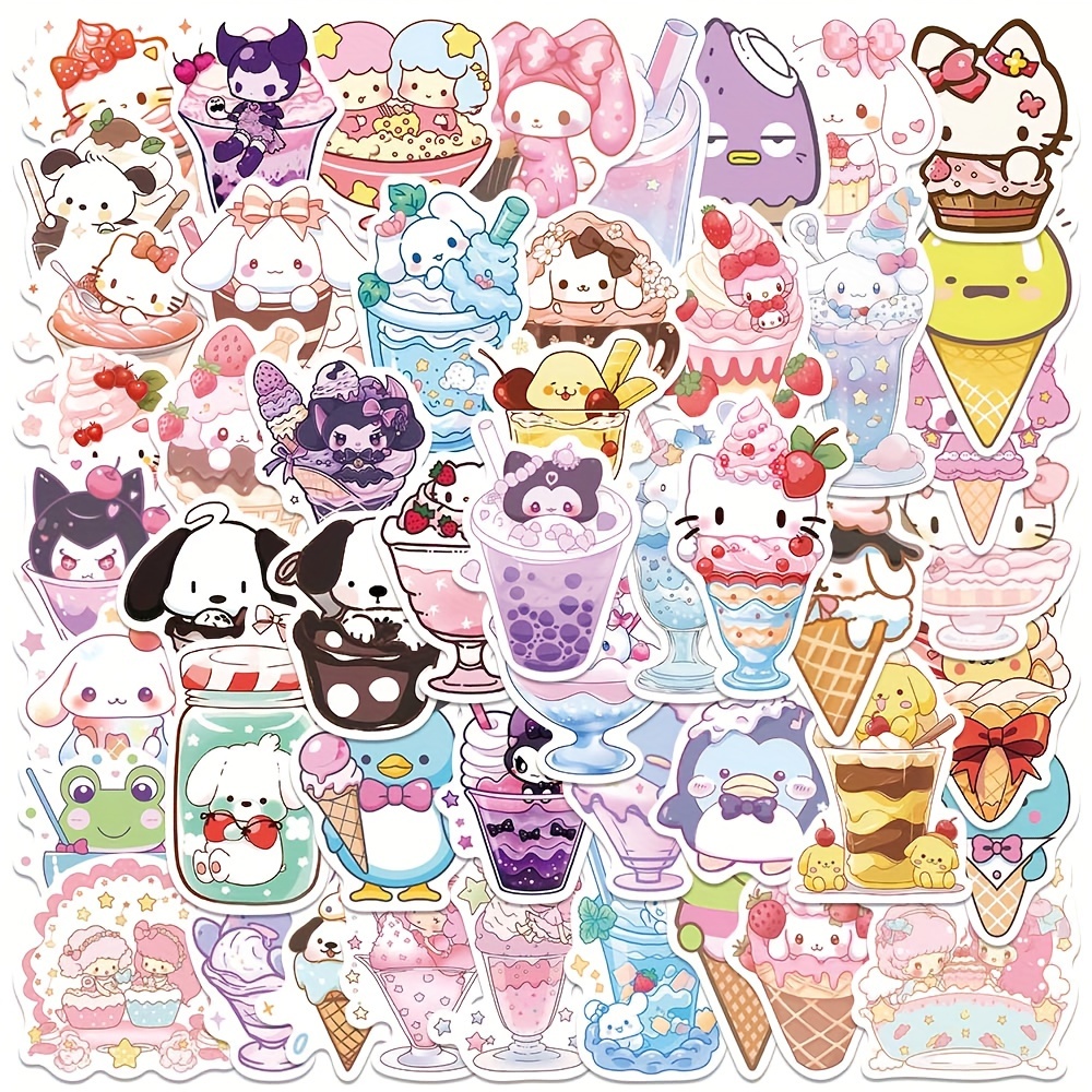 

50pcs Super Cute Cartoon Doodle Stickers For Notebook Mobile Phone