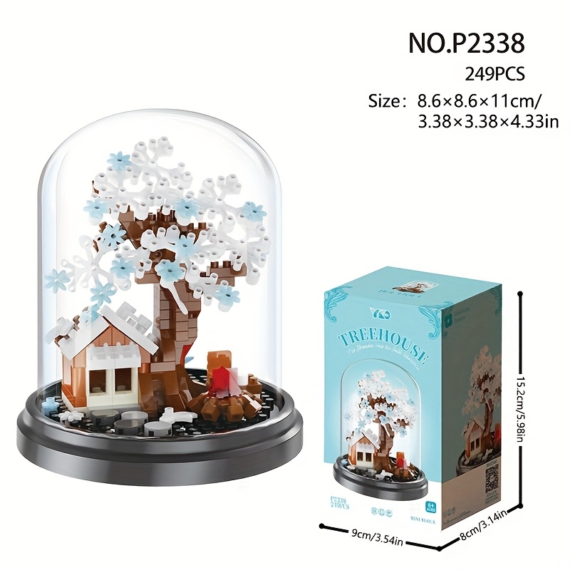 Four Seasons Tree House Small Building Blocks Ornament