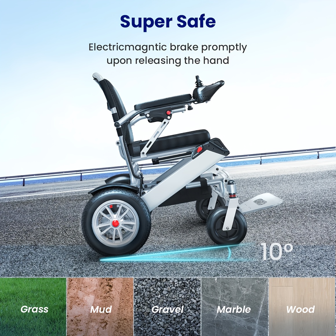 gifts for men christmas gifts electric wheelchair for adults lightweight foldable portable all terrain power motorized wheel chair security and comfortable and   weight capacity 264lbs my older   disability assistance Product details 2
