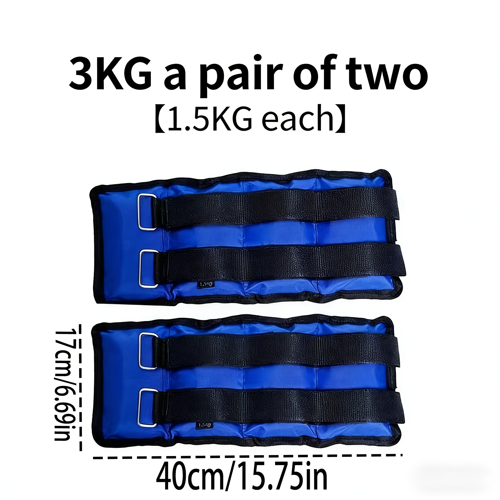 TEMU Pair Of Adjustable Fitness Wrist And Ankle Weights, Unisex Ankle Weights With Closure. Suitable For Gym, Walking, Running, Travel, Yoga, And