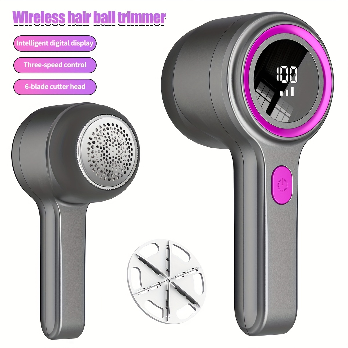 2025 Upgraded Portable Lint Remover – USB-C Fast Charging Electric Fabric Shaver with LED Smart Digital Display, Powerful Motor for Clothing, Bedding, Carpets & Sofas — Zaynora Luxury Marketplace