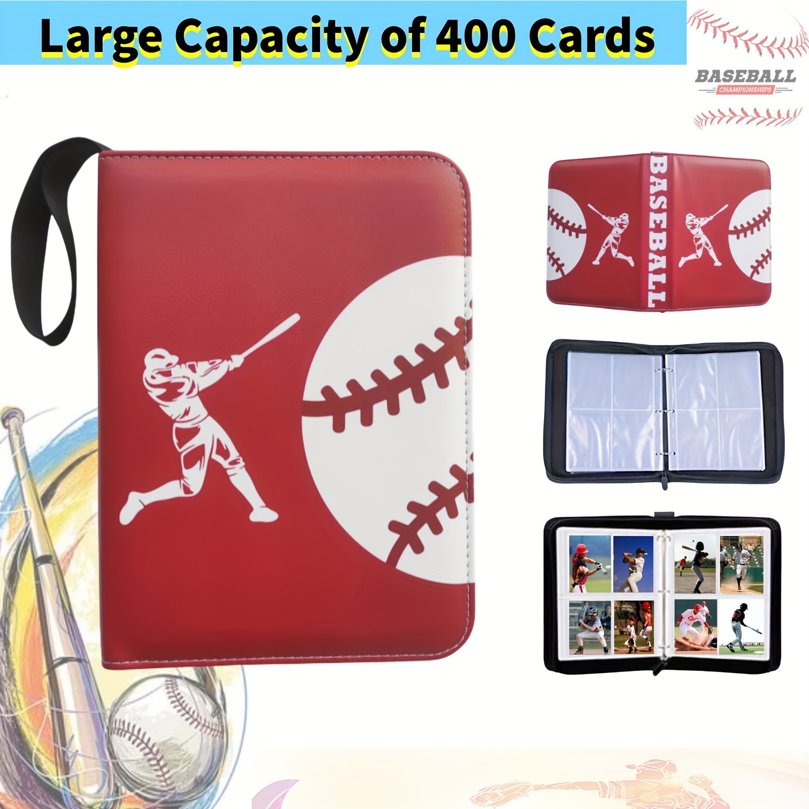 baseball card collection binder MoKo 4 Pocket Trading Card Binder, Card Protectors Binder Sheet Storag –  Mokodirect
