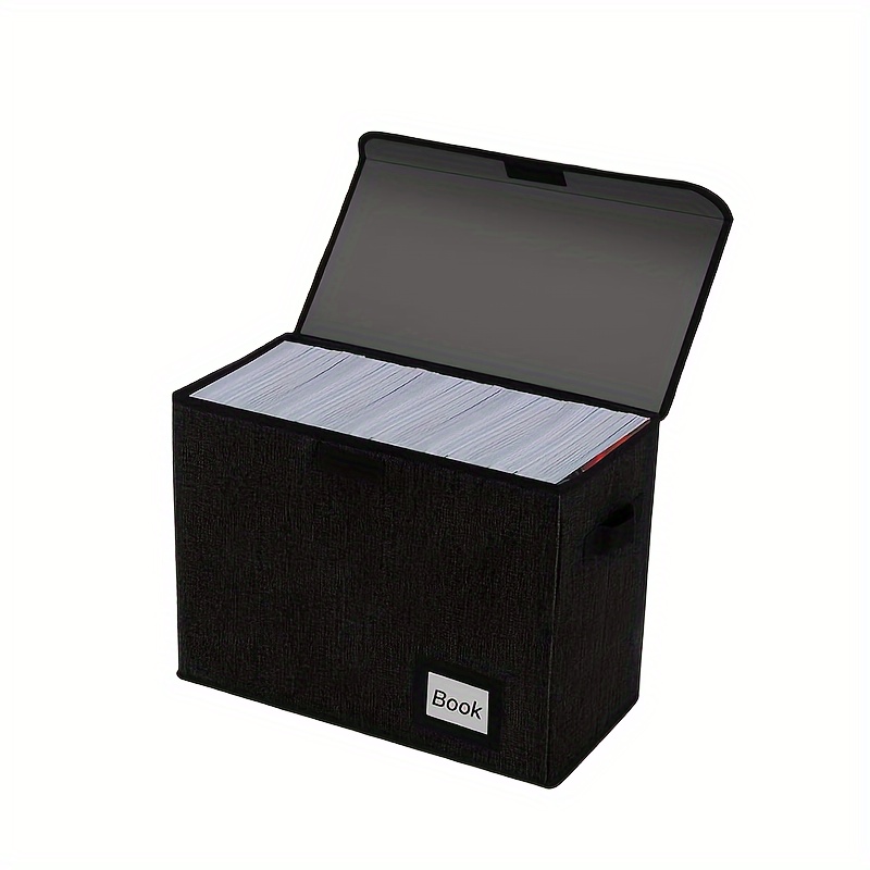 

Boîte de rangement pliable pour bandes dessinées - Matériau en lin, organisateur pliable robuste, bac cadeau de collection, peut contenir 160 à 180 bandes dessinées