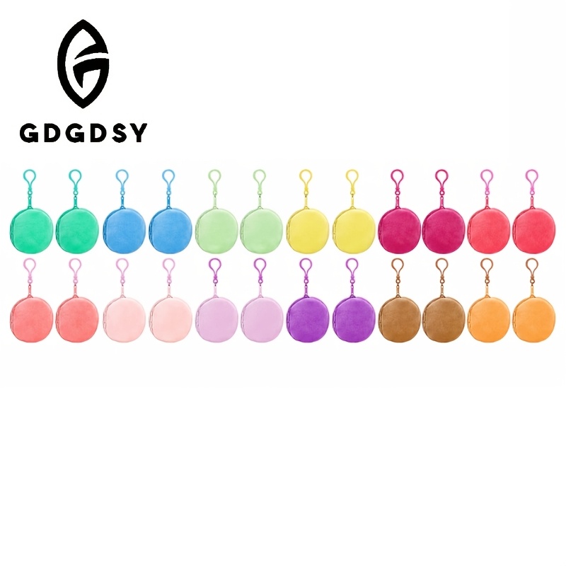 TEMU 24pcs Pequeño Llavero, Colorido con Anillo, Accesorio de Bolso Práctico, Llavero de Felpa con Adorno
