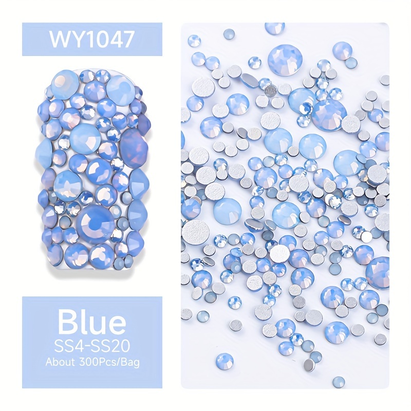 Sparkly Opal Art Rhinestones 3d Charm Glass Sticker Decoration Charms Flat Back Jewels Craft
