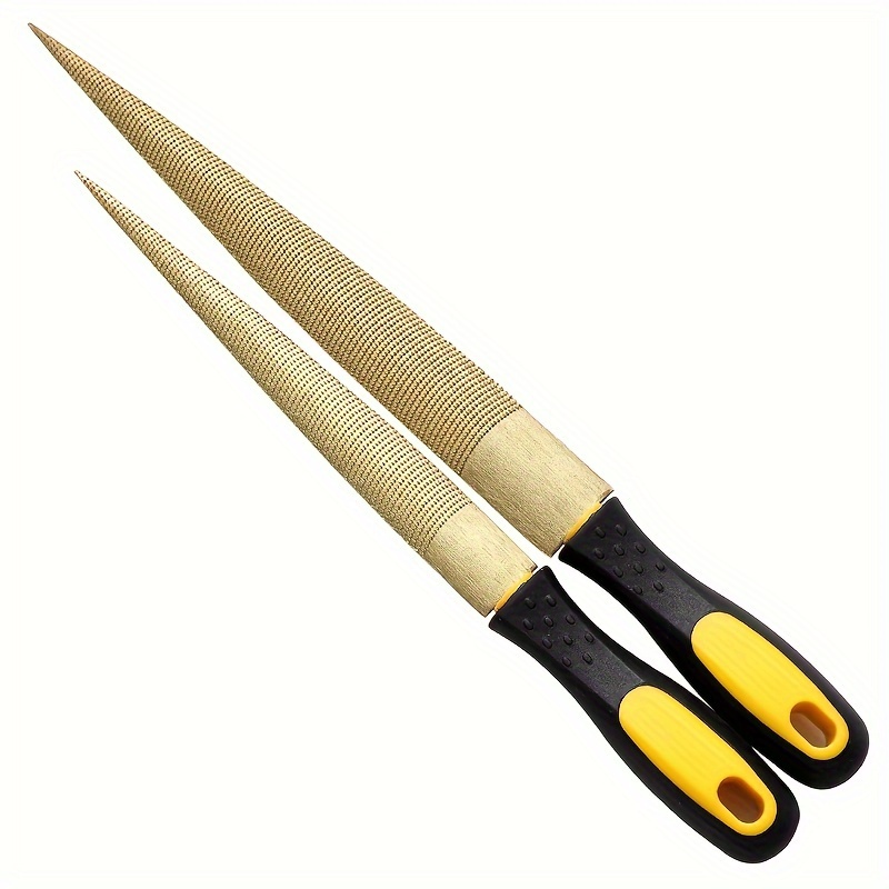 

2-piece Woodworking File Set, Metal Hand Files, Dual-type Teeth Pattern, Manual Finishing Tools Without Electricity Or Battery