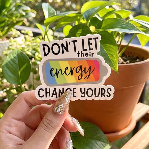 3inch dont let their change funny sticker encouragement text vinyl sticker for employees managers and colleagues perfect cubicle decor gag gift for work or motivational reminder and durable used on laptops