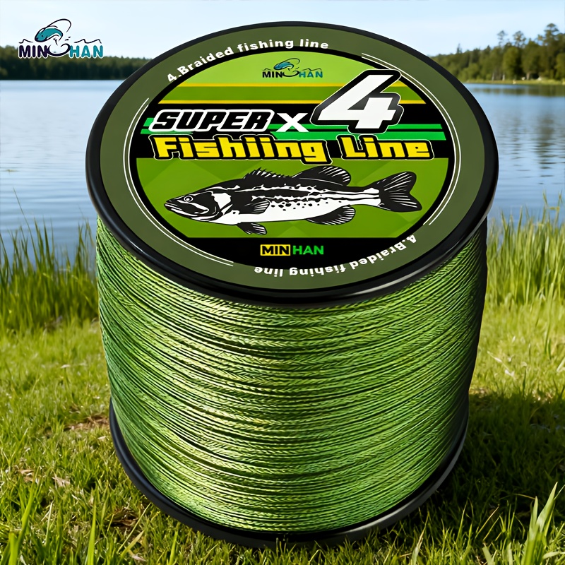 500m   fiskelina - 4-trådig multifilament pe flätlina, 15-26-34-45-54-66-78-85 lb för smidig långkastning, hållbar & nötningsbeständig