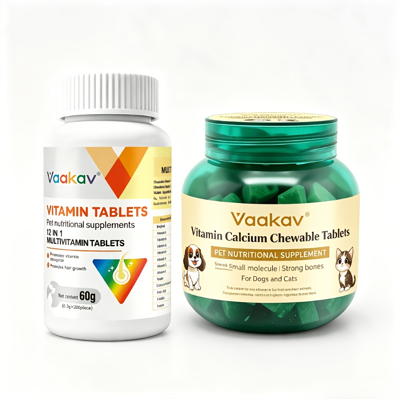 Image of All Health Products Two-piece Set Compound Vitamin Tablets And High Tablets Improve Shedding And Appetite