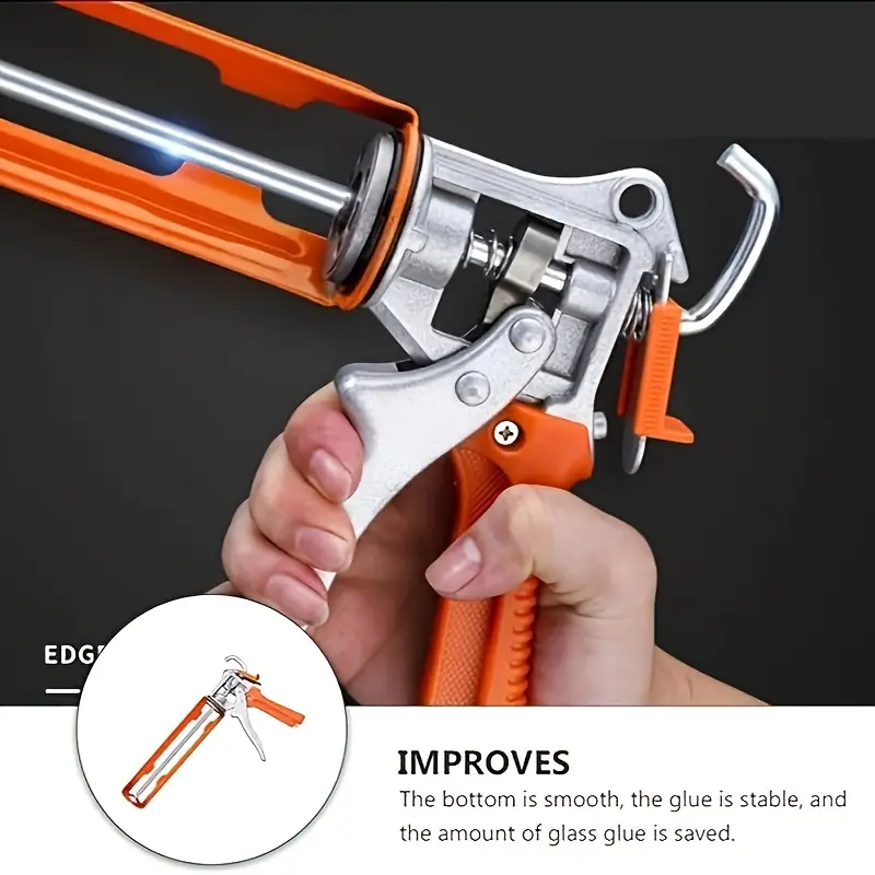 1pc filling gun anti drip glass gun thickened handle rotating integrated filler automatic cutting and structure gun manual anti drip thickening rotation tool for supplies home decoration details 3