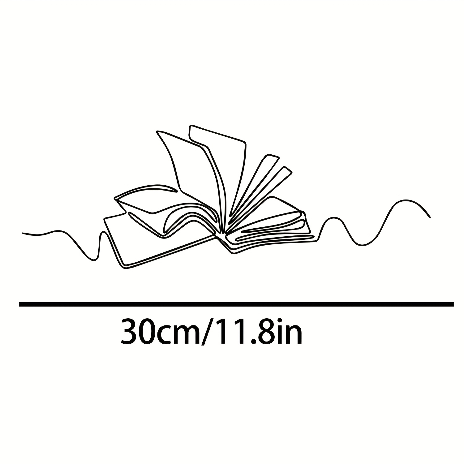 TEMU murale in ferro a tema libro, lineare minimalista, decorazione da parete , per la casa e le biblioteche