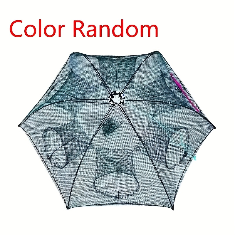 Image of 1pc Foldable Hexagonal With 4/6/8 Holes - Portable, Collapsible, And Durable Net For Catching Minnow, , And Crabs - Ideal For Freshwater And Saltwater Fishing