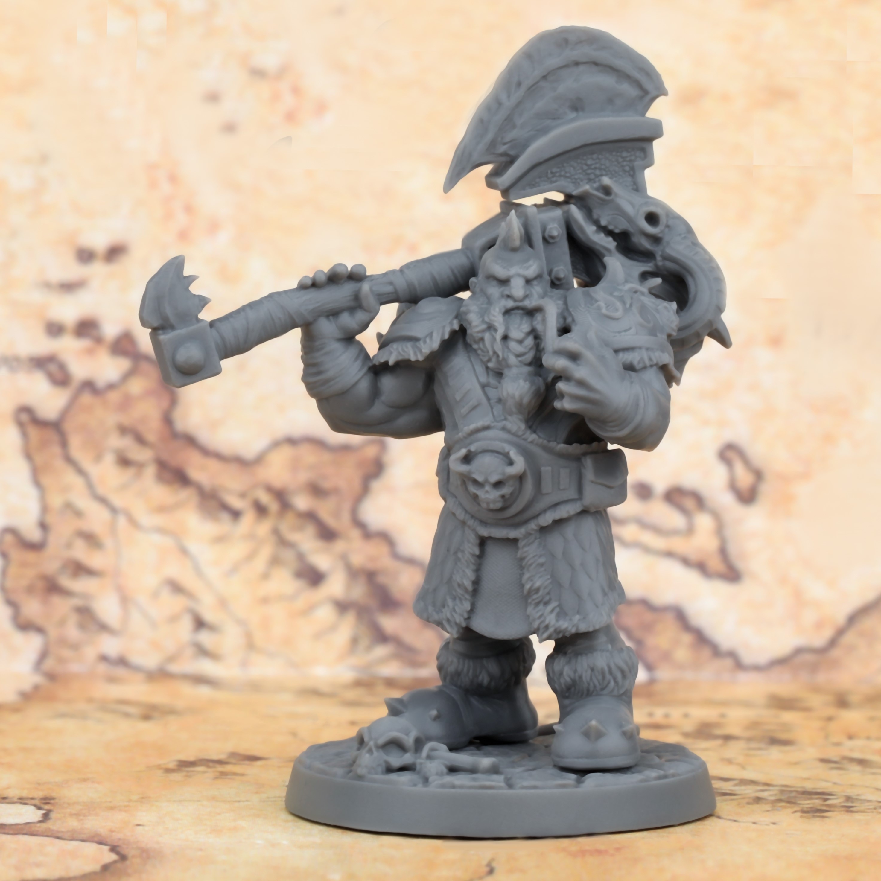 Dwarf Warrior 30mm Miniature - Fantasy Rpg Tabletop Figure, Durable ...