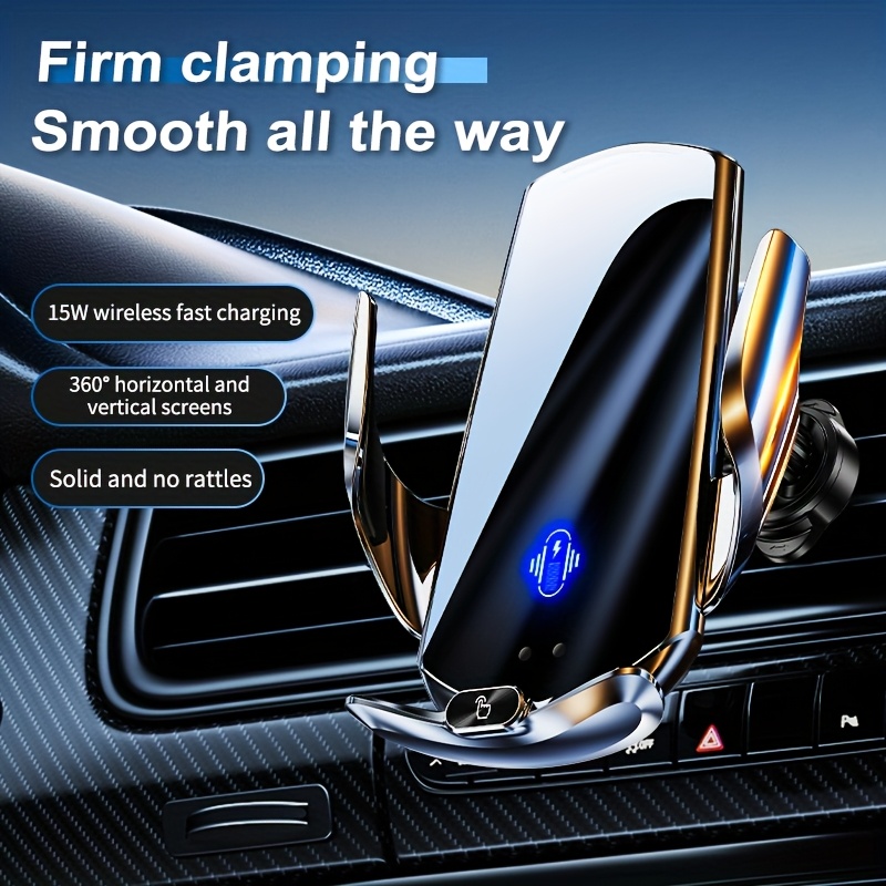 smart car wireless car phone charger suitable for iphone xiaomi oppo vivo samsung oneplus series phones with anti slip bracket holiday gift Product details 0