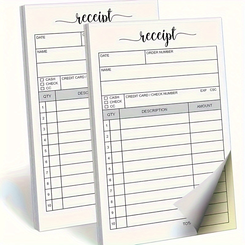 

.5x5.5" Order Pad, Receipt - -free Copy, Invoice , 50