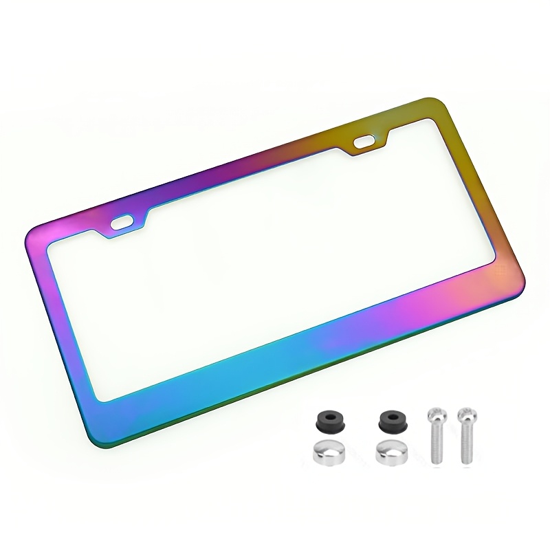 TEMU 1pc U. 16cm X 31cm (6.29in X 12.2in) Car License Plate Frame, Colorful License Plate Frame, Various Colors Of License Plate Covers, Car License