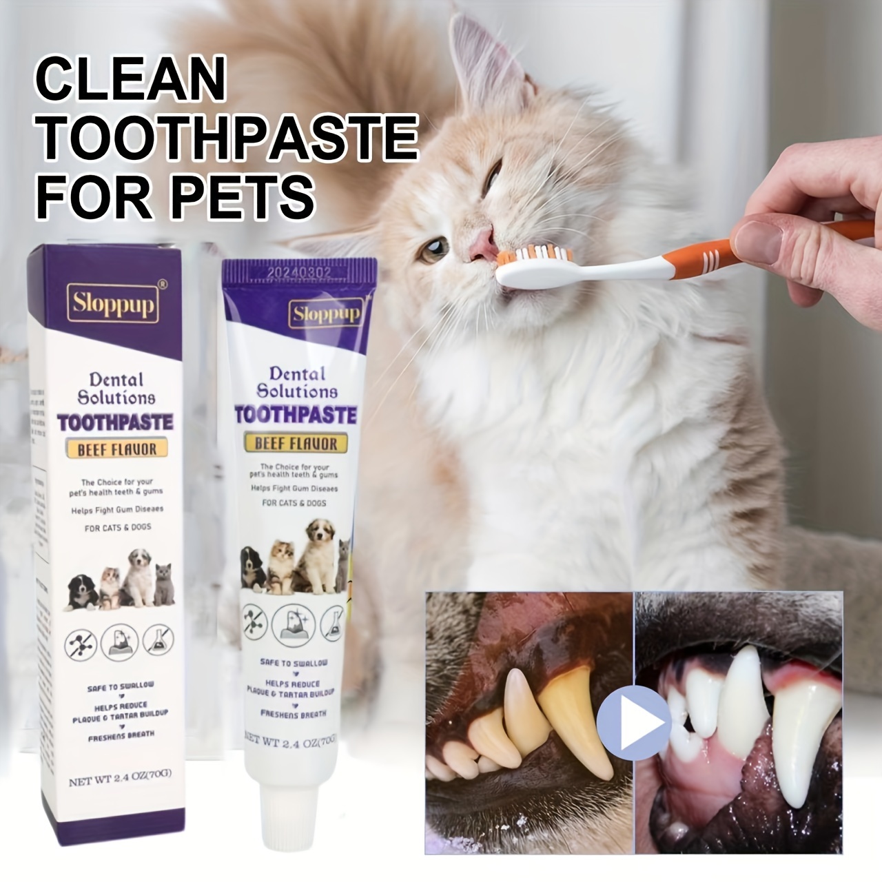 Vet's Best Enzymatic Dog Toothpaste | Teeth Cleaning and
