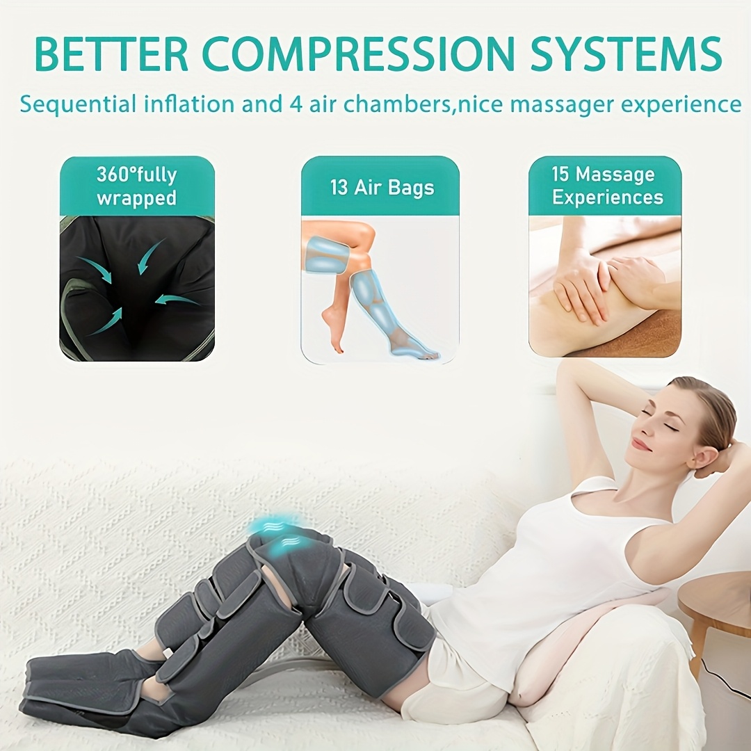 Image of Eu Plug 2pcs Compression Massager With Storage Bag And 4pcs Extenders, Personal Care Massagers With Heat. Birthday Christmas Gift For Women Men Lovers