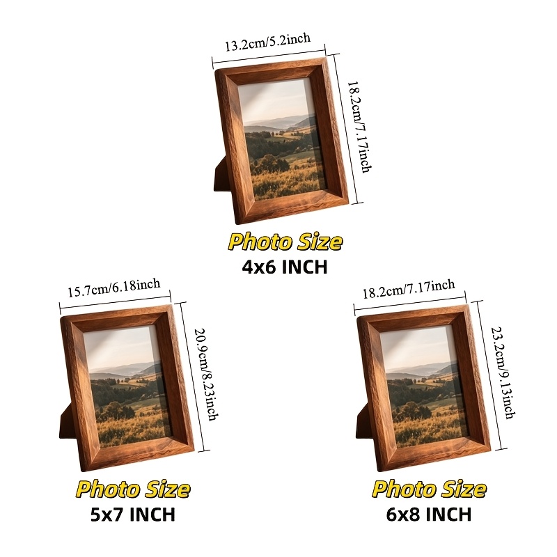 1pc Modern Minimalist Photo Frame Suitable for 4x6/5x7/6x8 Photos, Vertical Tabletop or Desktop Picture Frame with Vertical Orientation, Contemporary Rectangular for Wedding, Couple Portraits, for Office Decor - High-End Display