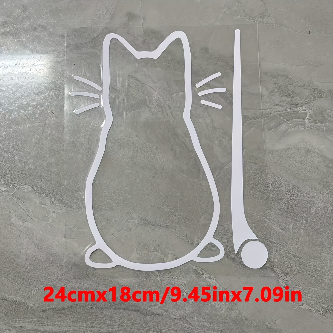 Image of Adorable Cat Wiper Car Sticker - Suitable For Home, Bathroom Door, Window, Indoor & Outdoor Electric Car, And Fridge Vinyl Decals - High-quality Waterproof Vinyl Stickers
