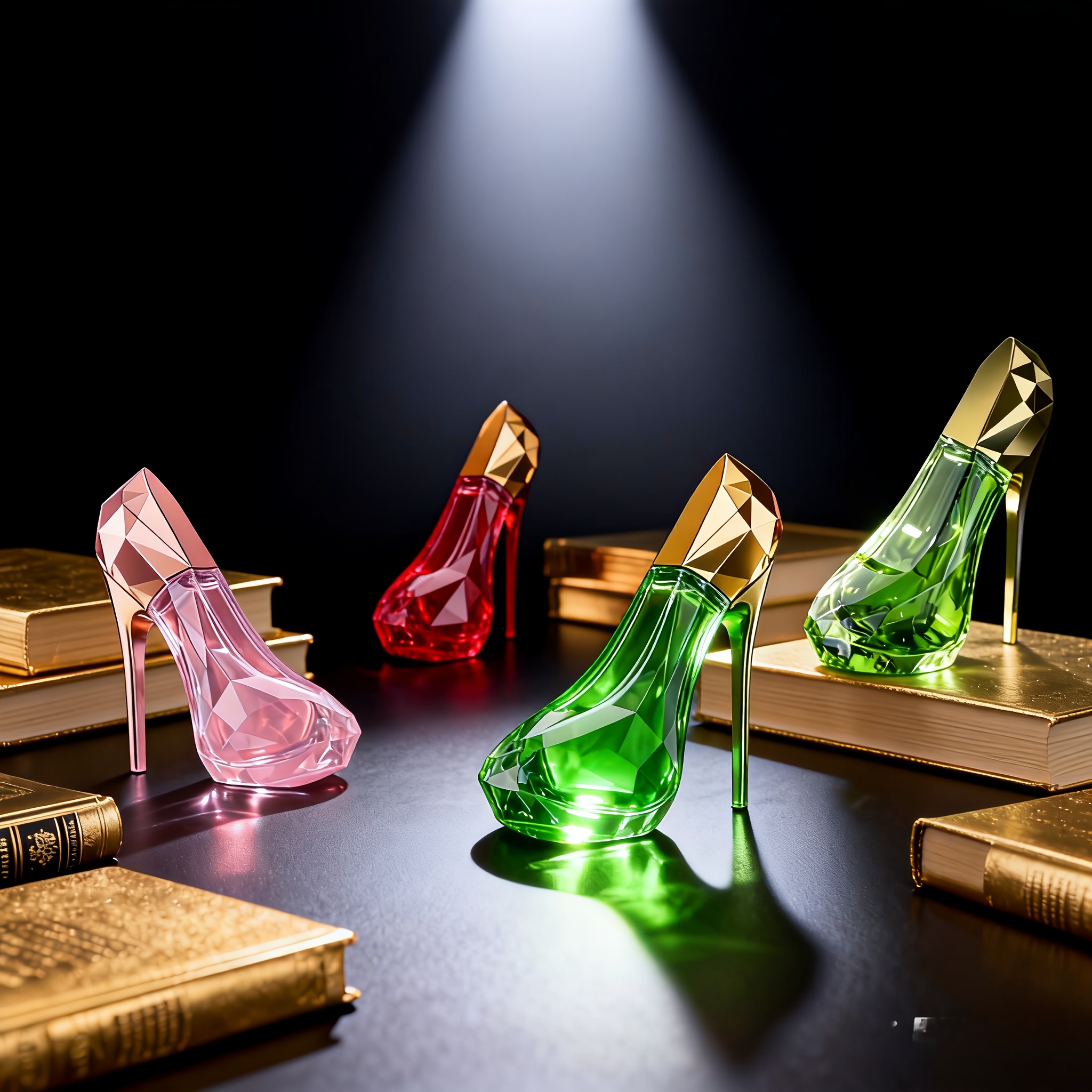 Image of 4pcs High Heel Perfume Set (4×1.01 Fl Oz) | 3 Styles: Sweet Lychee , Elegant Magnolia Amber, Cool Grapefruit | Long-lasting Scent | Perfect For Gifting & Personal Use