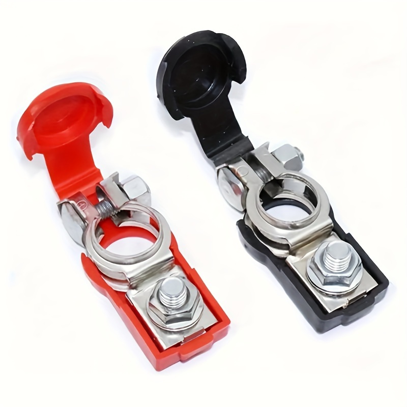

2pcs Universal Car Battery Terminals Cable Terminal Clamps Connectors, Large Positive And Negative Red And Black Battery Connector