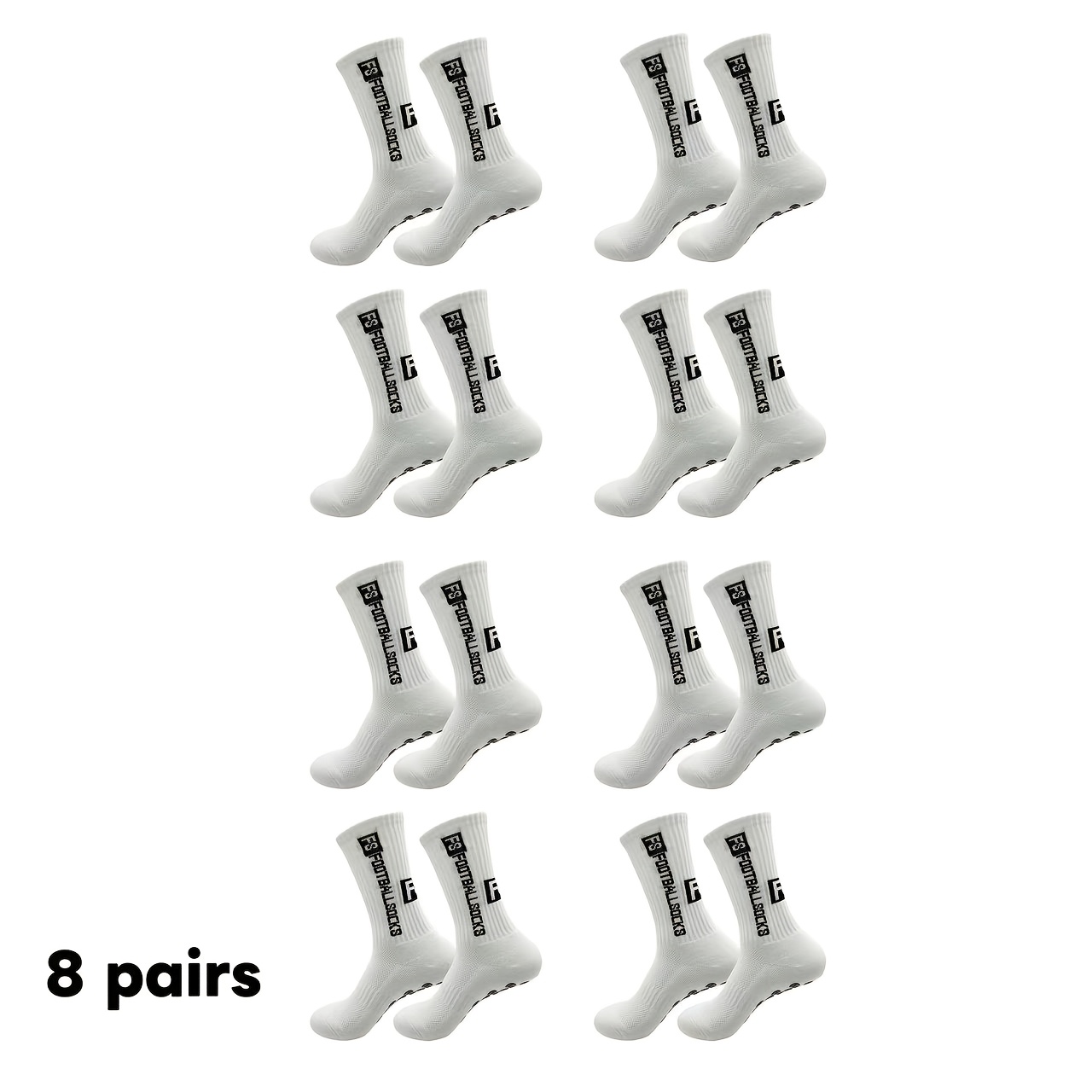 Image of 1/8 Pairs Of Shock-absorbing, Wear-resistant, Anti Slip Football Socks For Exercise