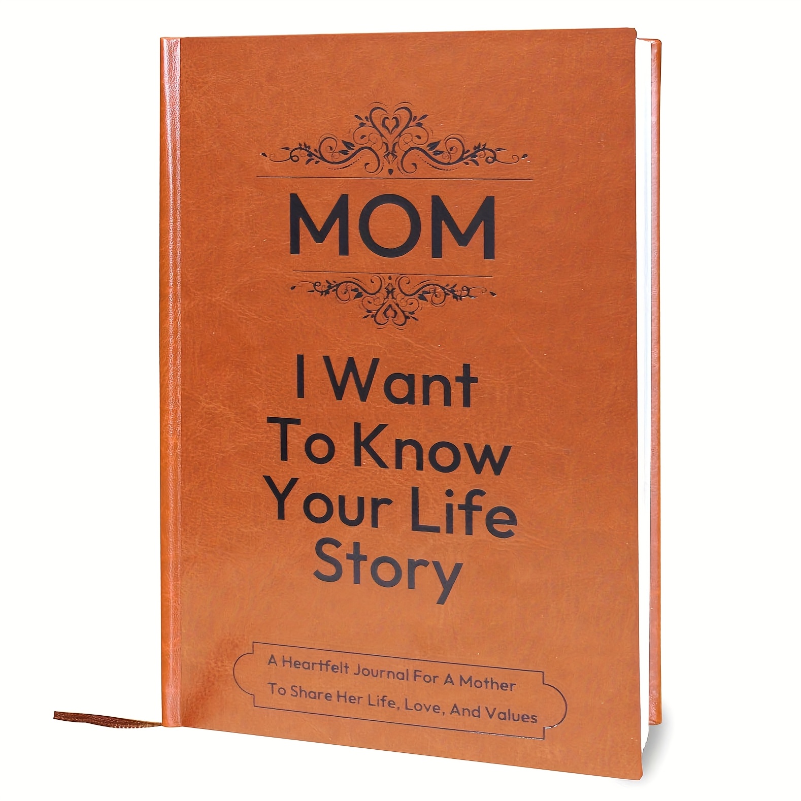 Cherished Moments: Faux Leather-Bound Hardcover Journal for Mom