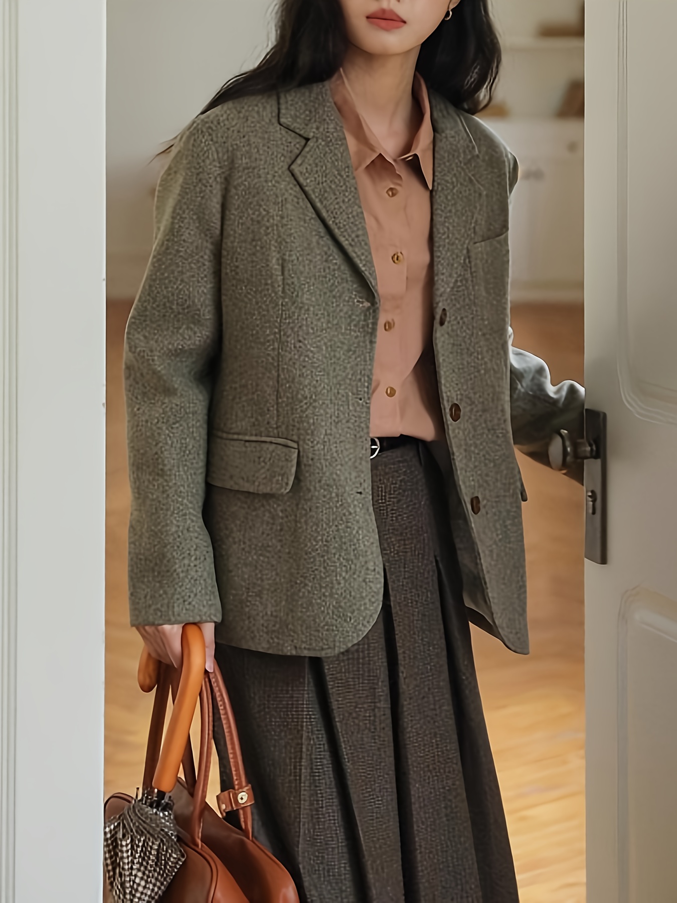 womens autumn winter casual business jacket wool Temu Philippines