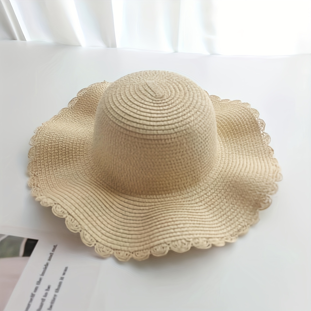 1pc kids straw sun hat lace trim lightweight stylish beach - Temu Australia