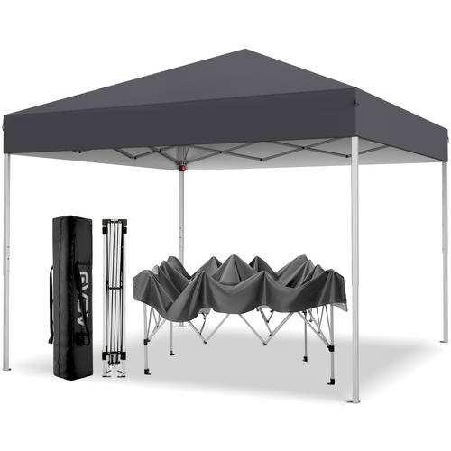 10ft x 10ft up outdoor canopy tent straight legs instant canopy for outside with carrying bag