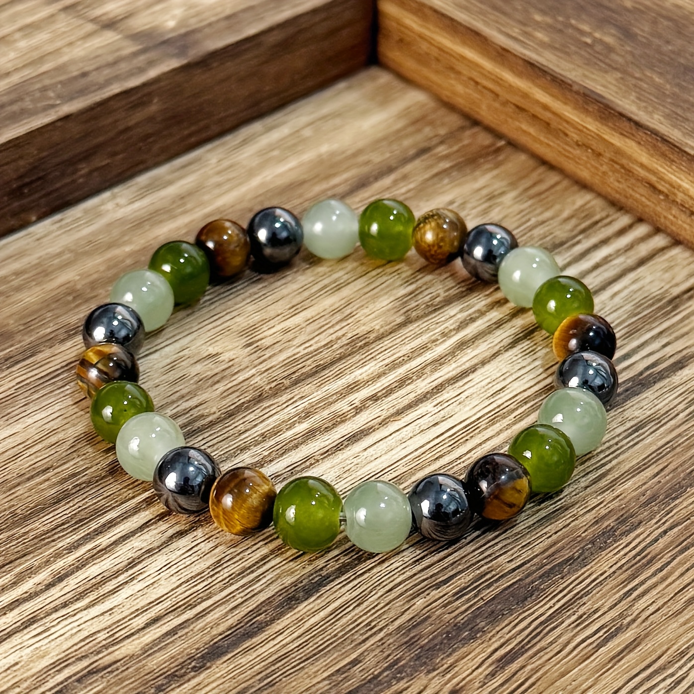 Boho Vintage Bracelet with August Birthstone & Accents