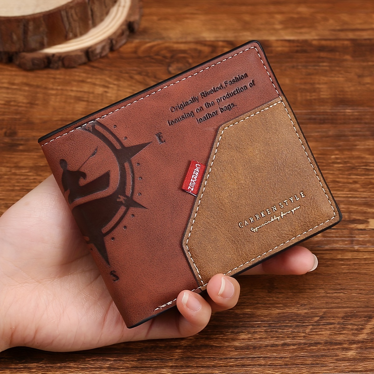 

1pc Men's Vintage Short Wallet, Multi Card Slots Wallet, Ideal Gift For Men